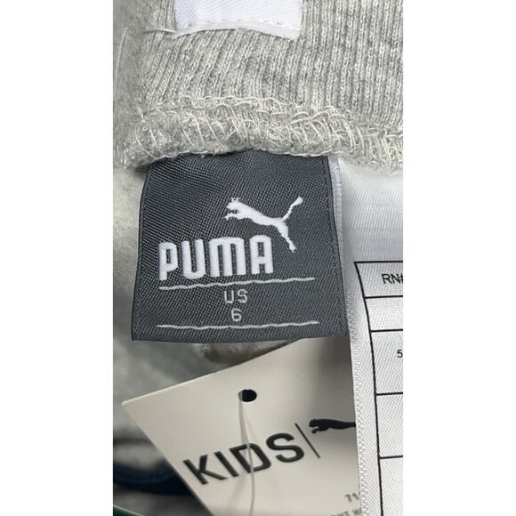 PUMA Big Boy Gray Sweatpants Kids Size 6 New - Picture 8 of 10